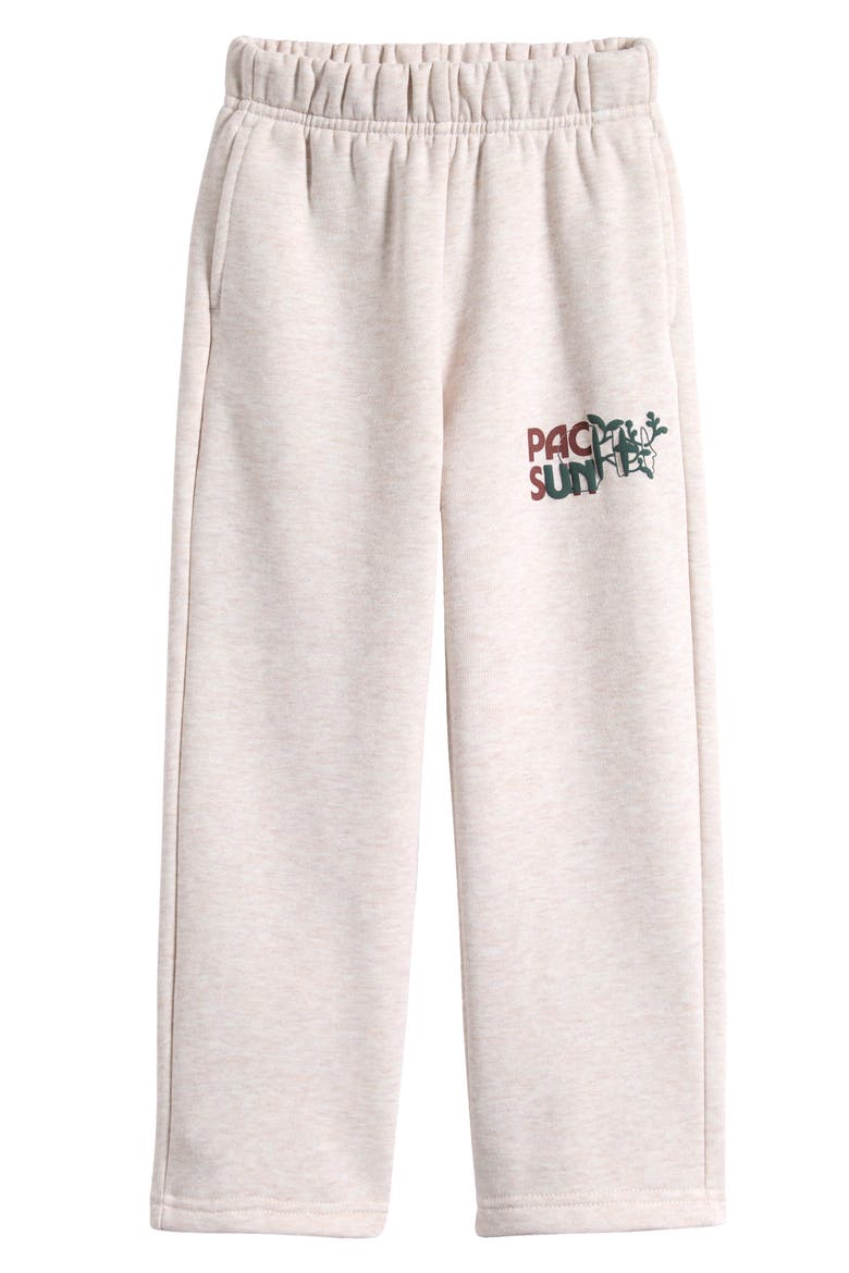 Kids' Baggy Logo Graphic Sweatpants, Main, color, OATMEAL HEATHER