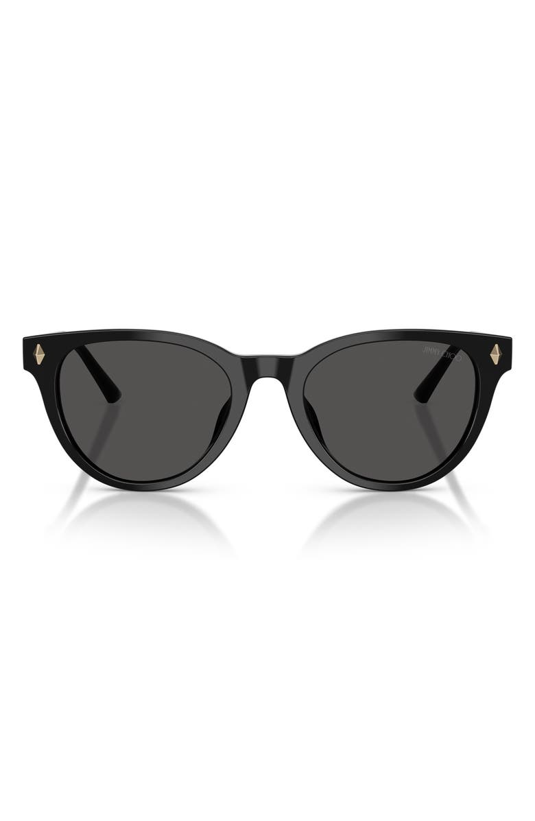 Jimmy Choo Trace 53mm Phantos Sunglasses, Main, color, Black / Dark Grey