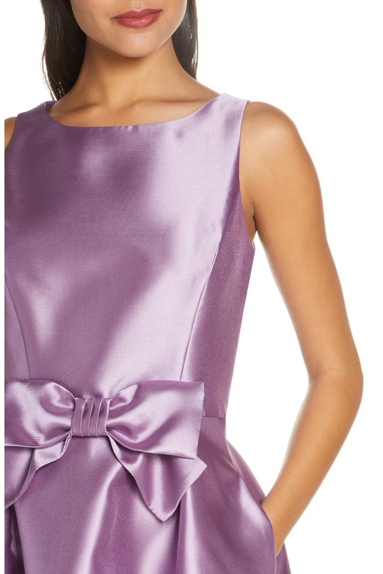 Mikado High/Low Gown, Alternate, color, MAUVE