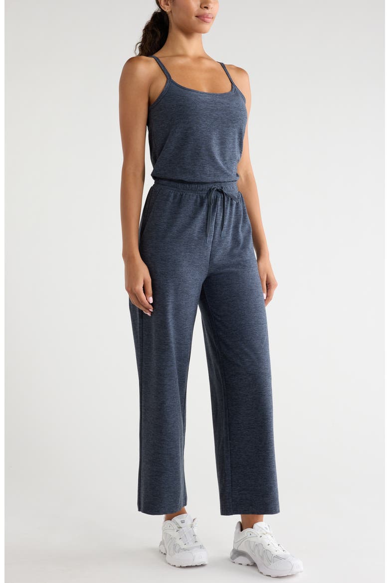 Restore Soft Wide Leg Jumpsuit, Alternate, color, NAVY ARMADA MELANGE