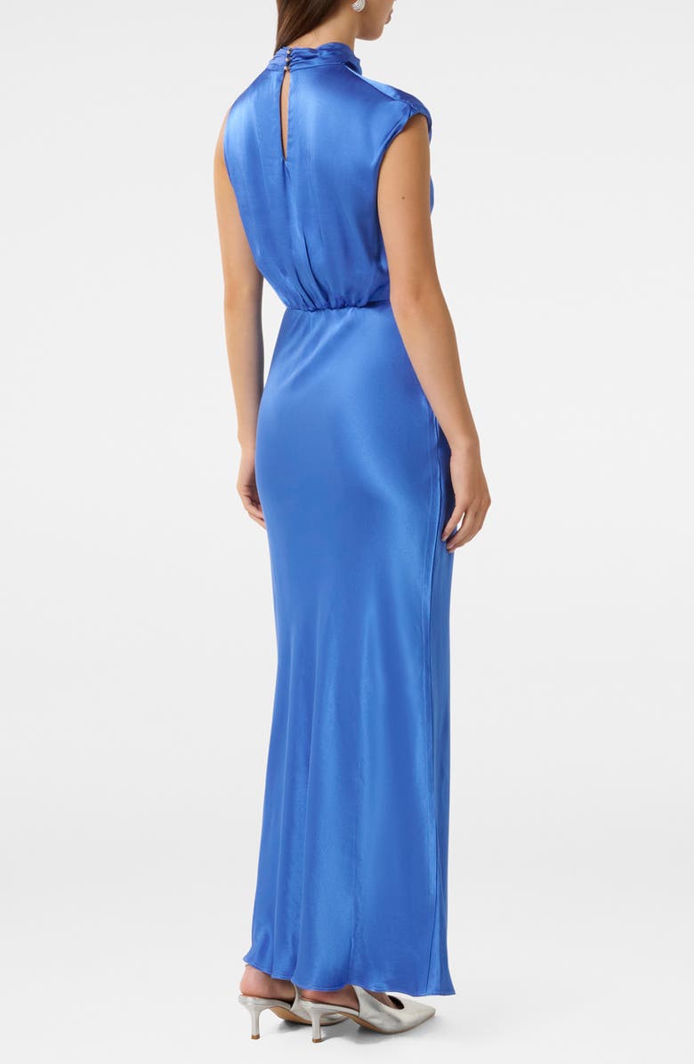 Ever New Sienna High Neck Satin Maxi Sheath Dress, Alternate, color, 