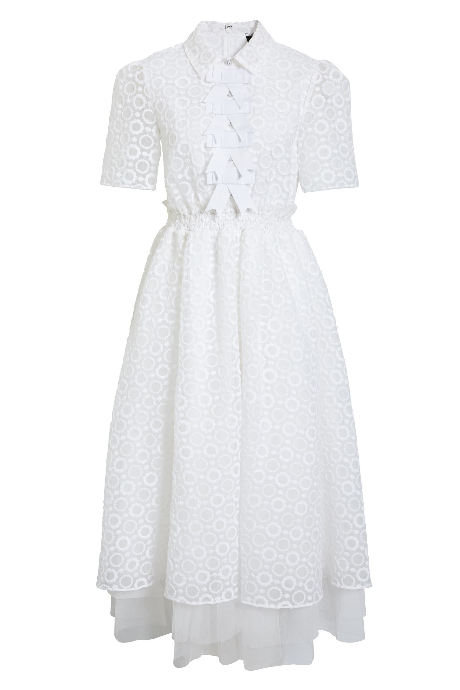 Sheer Fun Halogen® x Atlantic-Pacific Sheer Floral Bow Midi Dress (Women ...