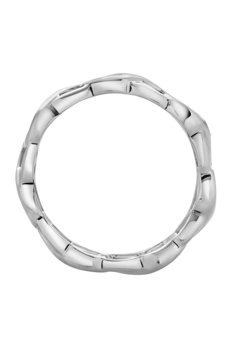 Brielle Sterling Silver 0.02 Ct Diamond Link Band Ring, Alternate, color, 925 Sterling Silver