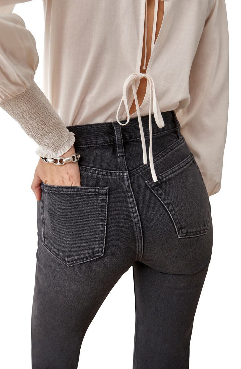 Reformation Cynthia High Waist Button Fly Jeans, Alternate, color,