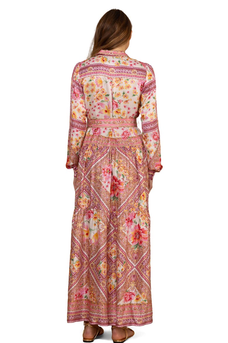 Nicandra Charmeuse Maxi Dress, Alternate, color, Coral
