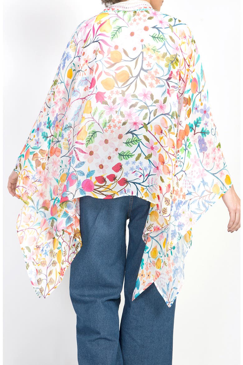Floral Print Scarf, Alternate, color, WHITE MULTI
