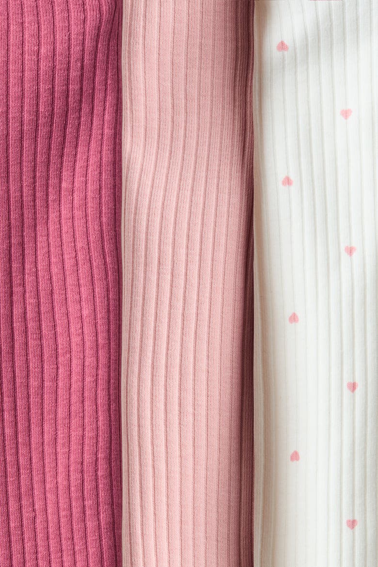 3-pack Cotton Bodysuits, Alternate, color, Pink/light pink