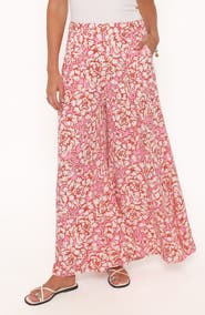 Petal & Pup Lessie Floral Print Wide Leg Pants