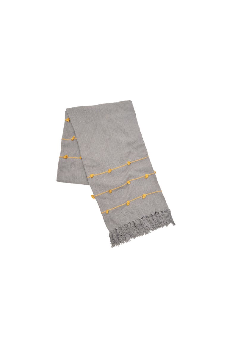 Tabb Boulder Ochre 50" x 60" Throw Blanket, Main, color, Grey