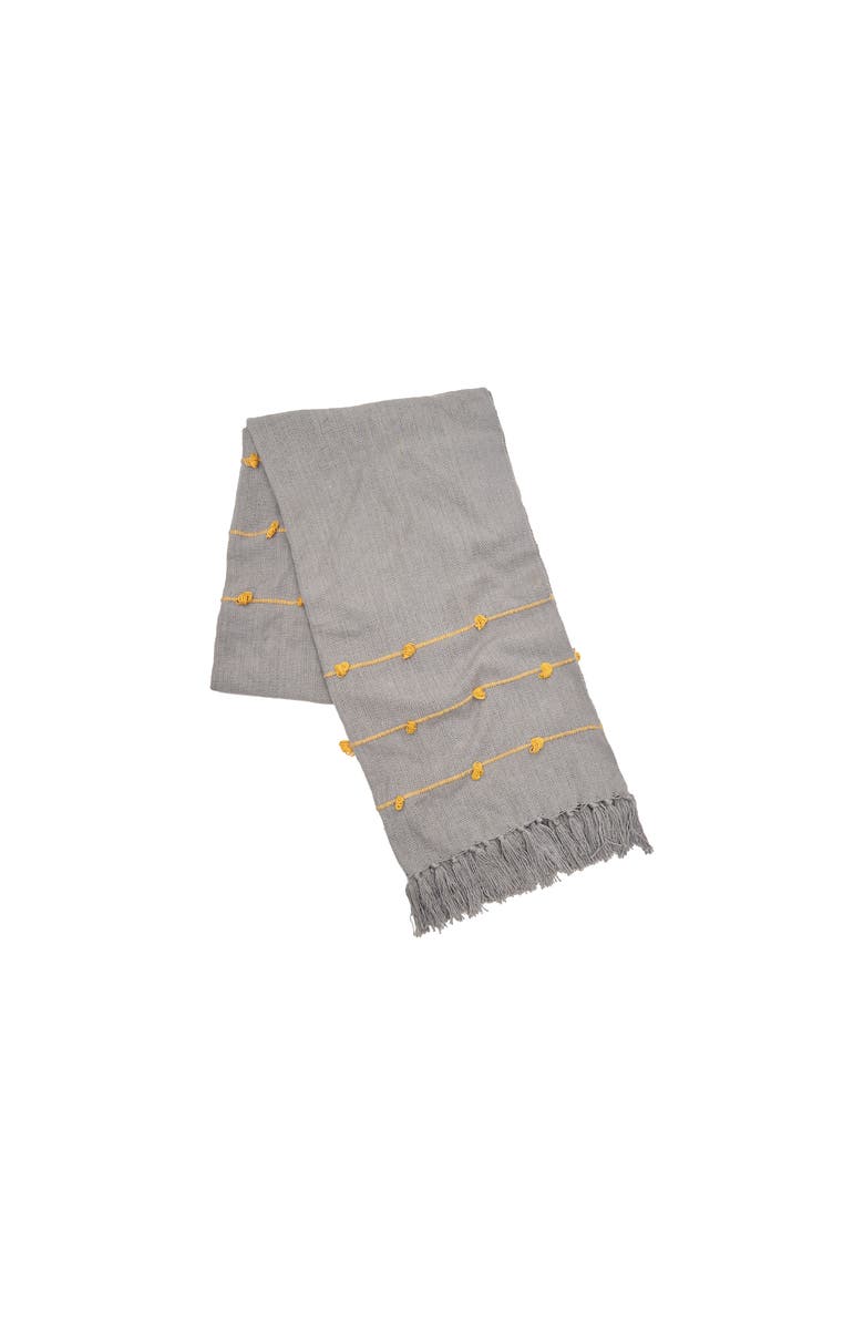 carol & frank Tabb Boulder Ochre 50" x 60" Throw Blanket, Main, color, Grey