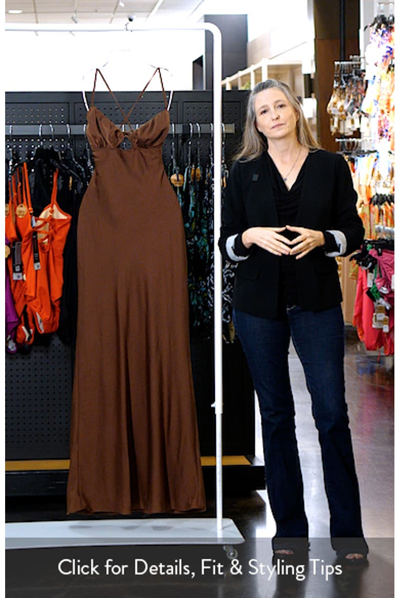 Amalia Satin Maxi Dress video