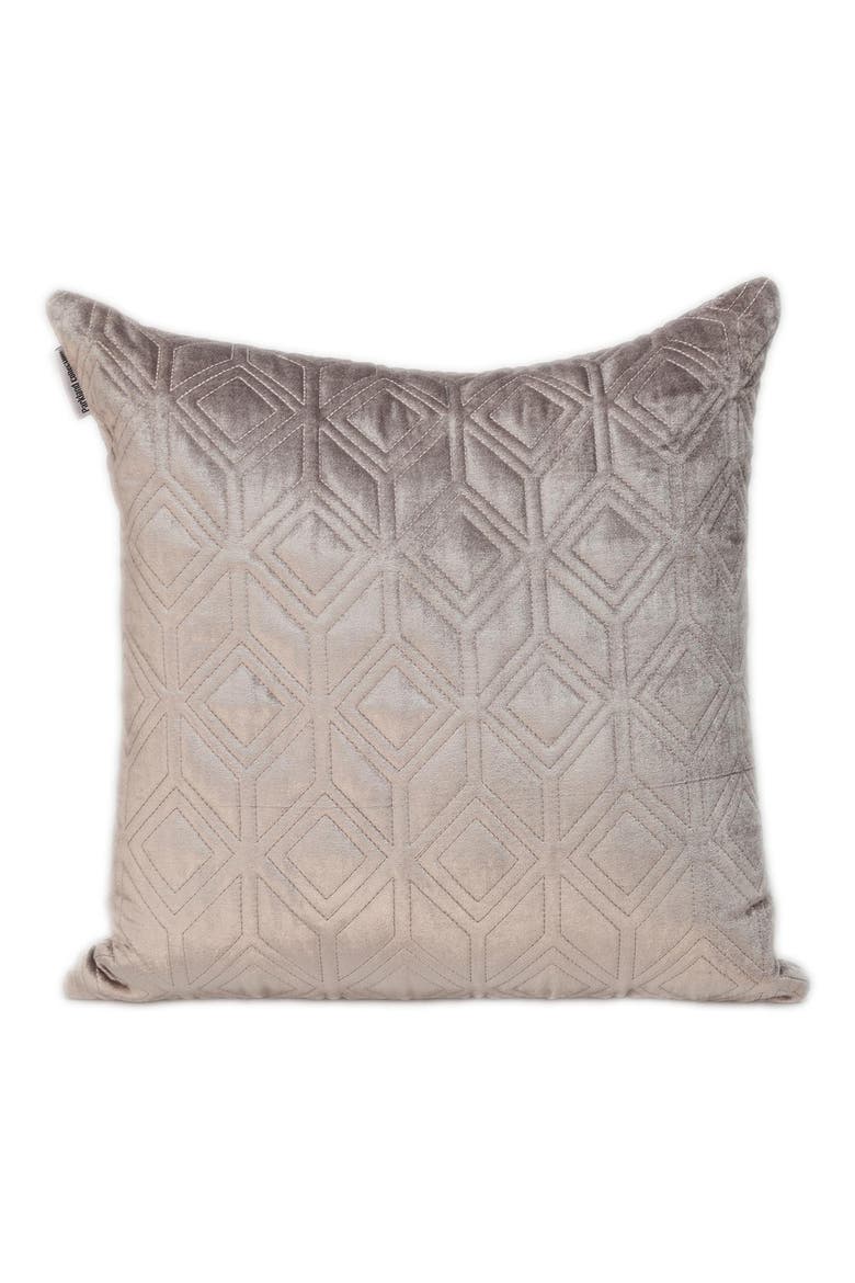 Tufted Velvet Throw Pillow, Main, color, TAUPE