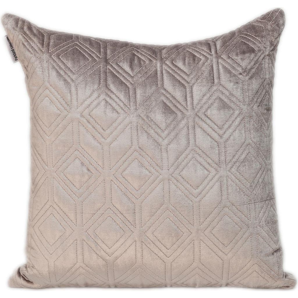 Parkland Collection Tufted Velvet Throw Pillow In Taupe