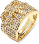 EYE CANDY LOS ANGELES Kaya Bow Cubic Zirconia Statement Ring