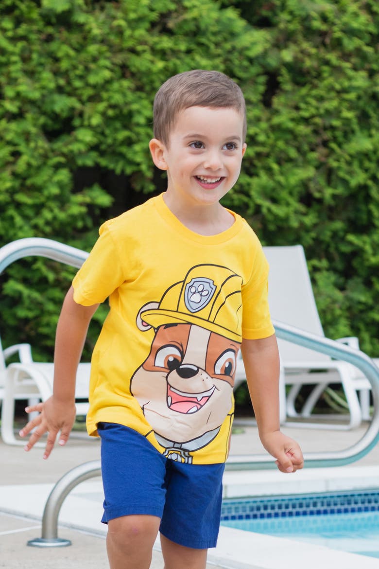 Paw Patrol 4-Pack Short Sleeve T-Shirts, Alternate, color, Blue Red Yellow Green