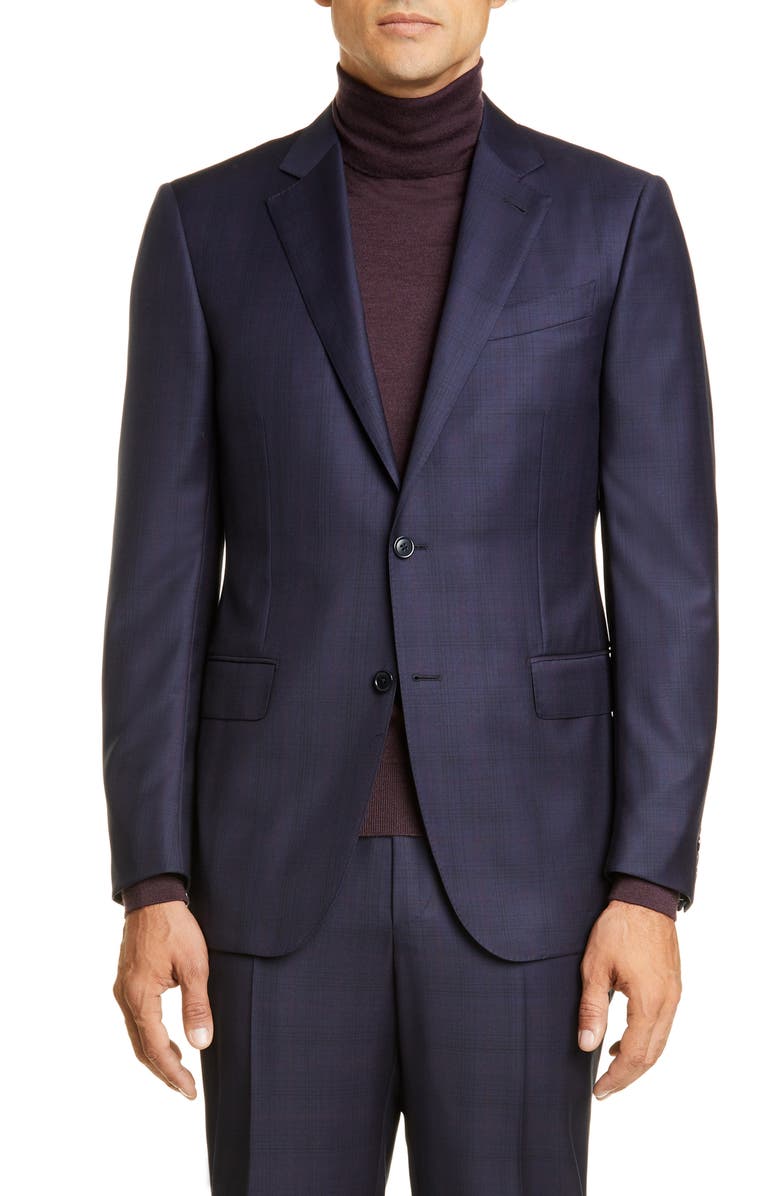 ZEGNA Ermenegildo Zegna Classic Fit Plaid Wool Suit, Alternate, color, 