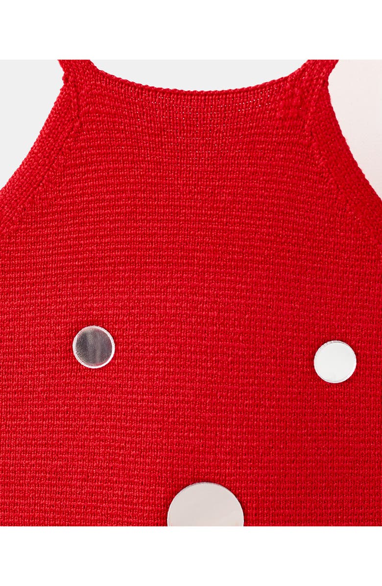 MANGO Embellished High Neck Minidress, Alternate, color, 