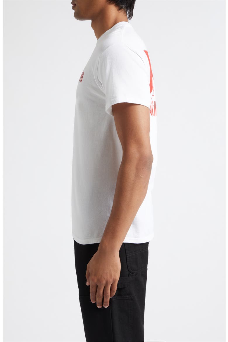 Rodeo Flag Logo T-Shirt, Alternate, color, WHITE/ RED