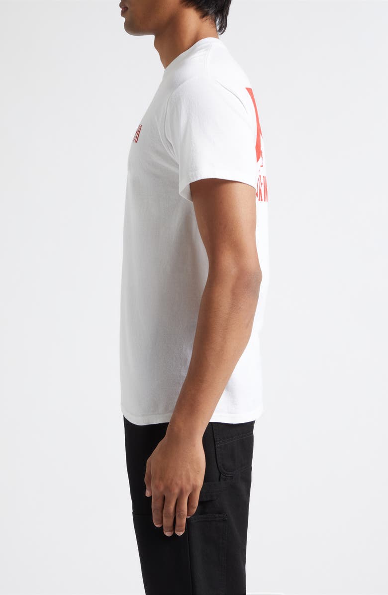 Rodeo Work Wear Rodeo Flag Logo T-Shirt, Alternate, color, White/ Red