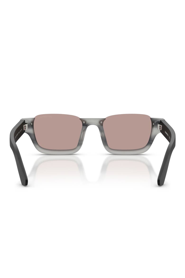 58mm Rectangle Sunglasses, Alternate, color, HAVANA GREY / PURPLE BROWN