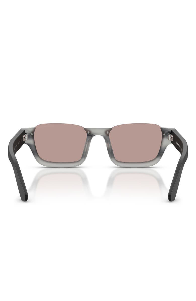 Emporio Armani 58mm Rectangle Sunglasses, Alternate, color, Havana Grey / Purple Brown