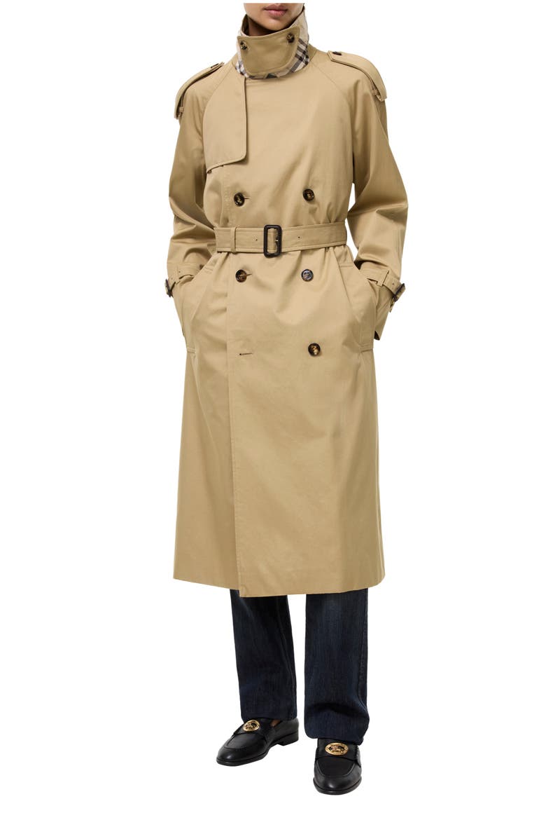 Long Castleford Trench Coat, Main, color, Beige