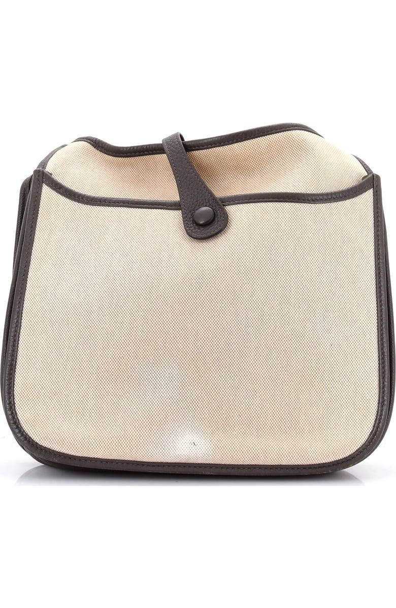 Pre-Owned Hermes Evelyne Bag Gen III Toile and Leather PM, Alternate, color, Ebene