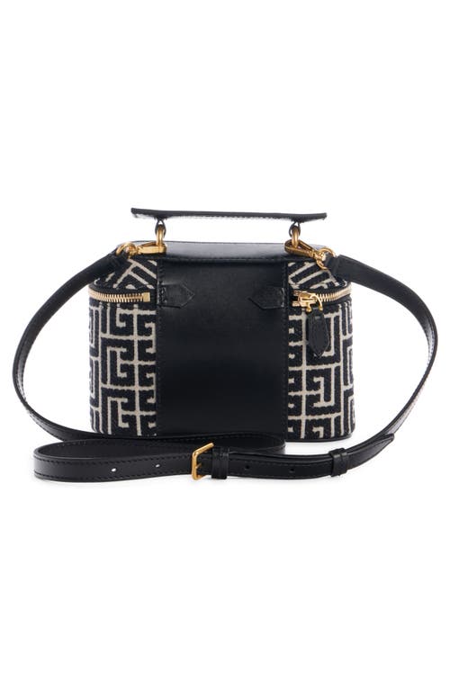 Balmain Women's B-buzz Vanity In Monogram Jacquard In Gfe Black
