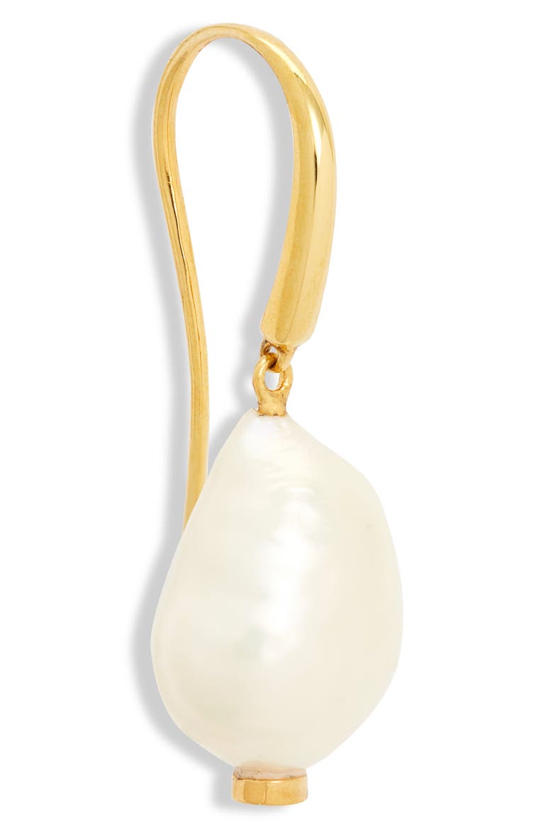 Nura Pearl Drop Earrings, Alternate, color, 18CT GOLD VERMEIL/ST SILVER