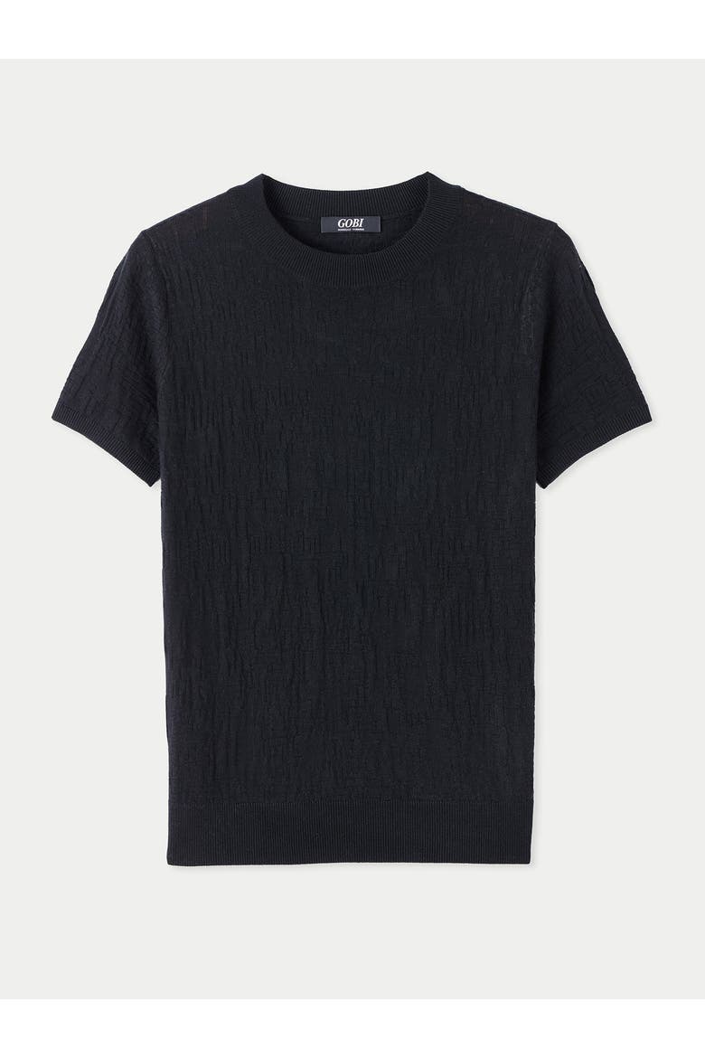 Silk Cashmere T-Shirt, Main, color, black
