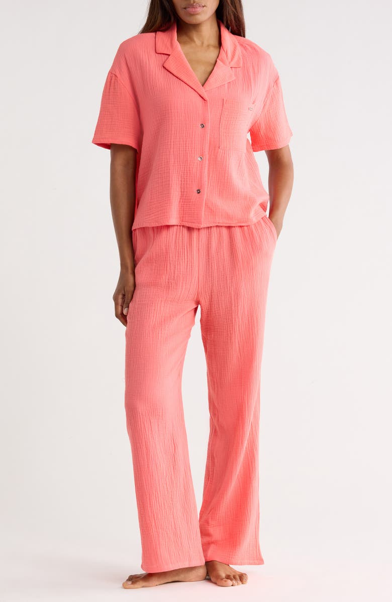 JASON WU Cotton Gauze Pajamas, Main, color, Coral