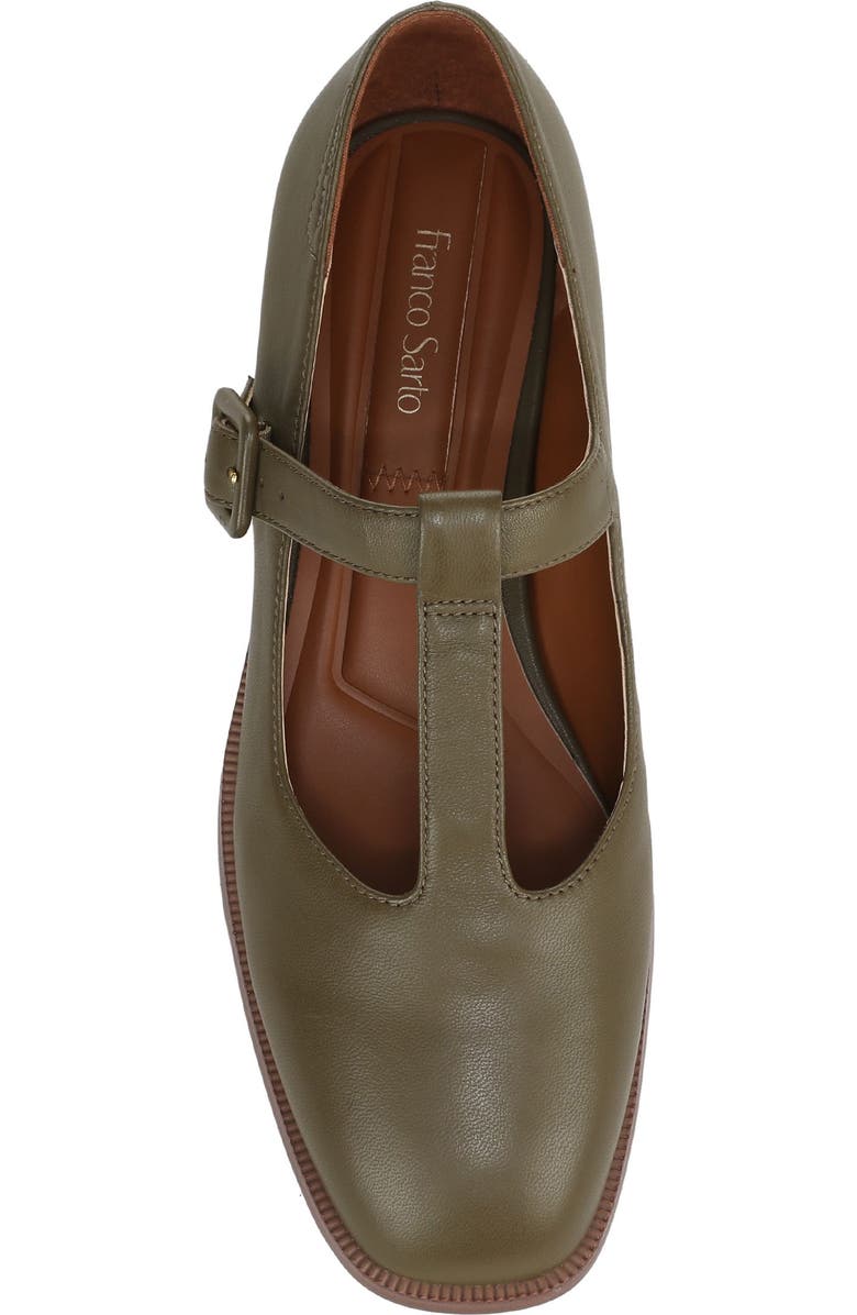 Franco Sarto Kenley T-Strap Flat, Alternate, color, Vintage Olive Green