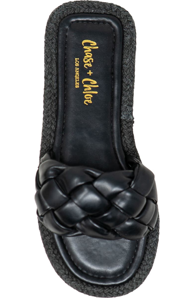 CHASE AND CHLOE Elly Puffy Espadrille Flatform Sandal, Alternate, color,