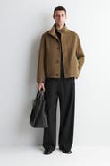 COS Double-Faced Wool Mock-Neck Jacket