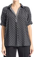 MAX STUDIO Short Sleeve Crepe Blouse