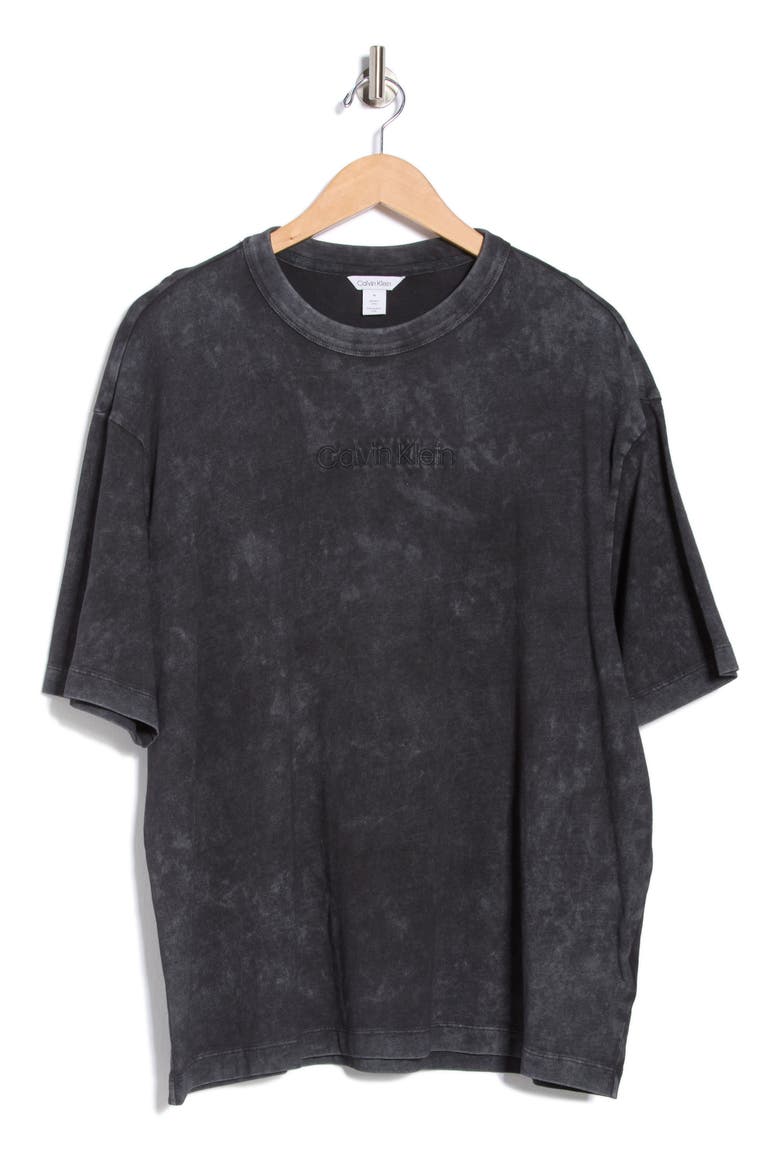 Powder Wash Heavyweight Cotton T-Shirt, Alternate, color, BLACK