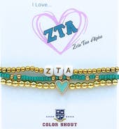 Color Shout Zeta Tau Alpha Love My Sorority Bracelet Stack
