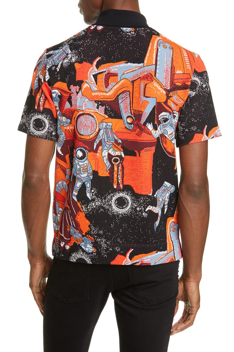 Astronaut Zip Front Shirt, Alternate, color, ORANGE
