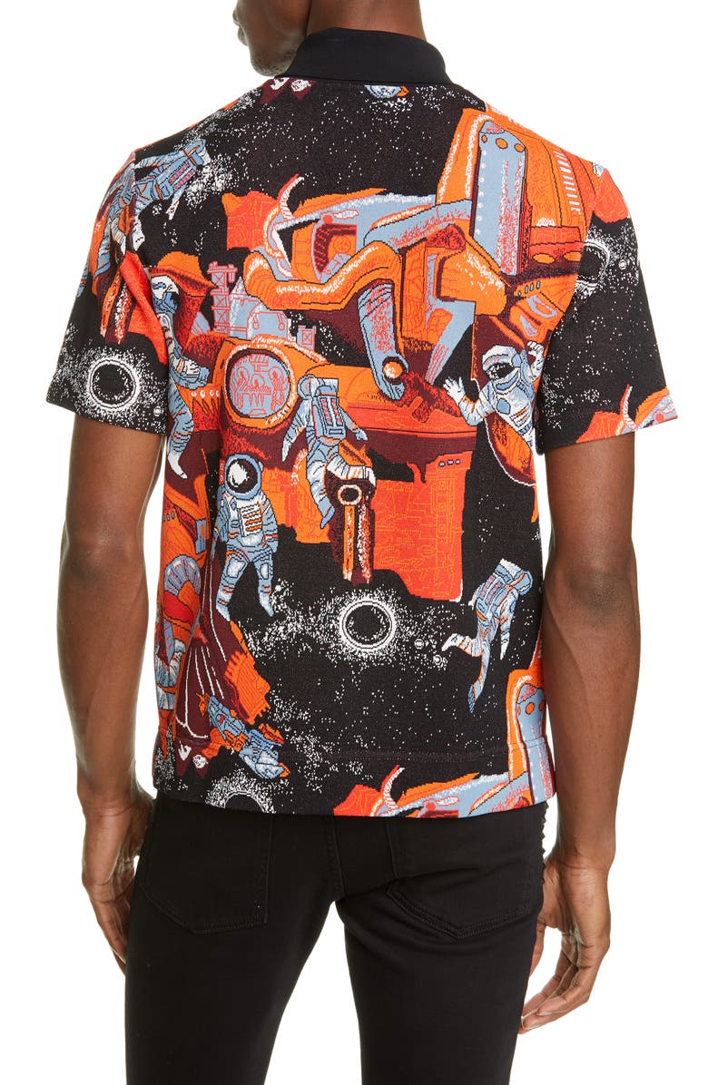 Valentino Astronaut Zip Front Shirt, Alternate, color, 