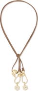 Ramy Brook Elle Cubic Zirconia Hide Rope Necklace