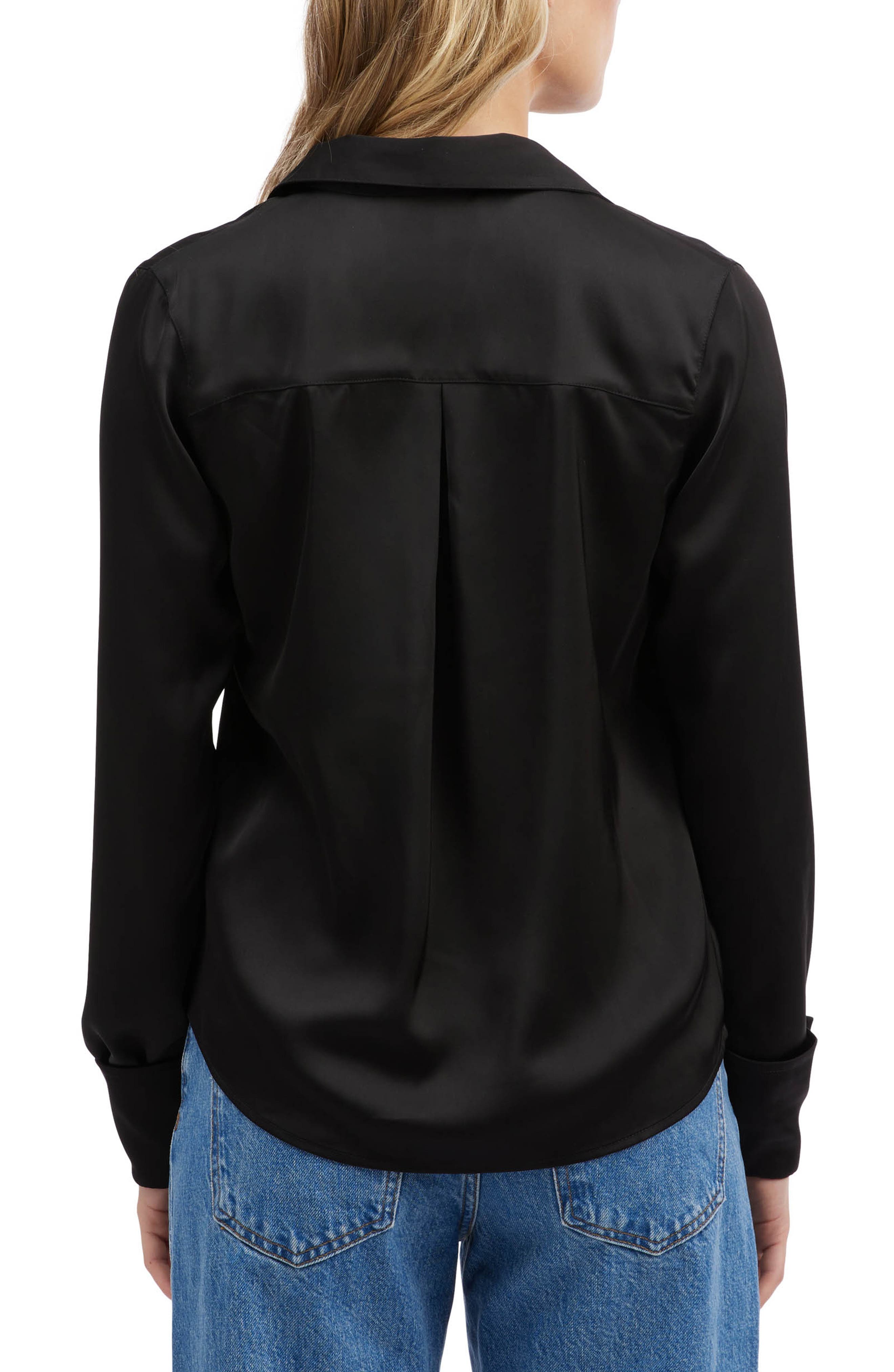 Satin Button-Up Shirt - image 2