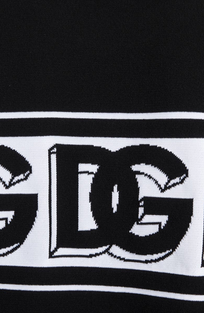 Dolce&Gabbana DG Logo Jacquard Crewneck Sweater, Alternate, color,