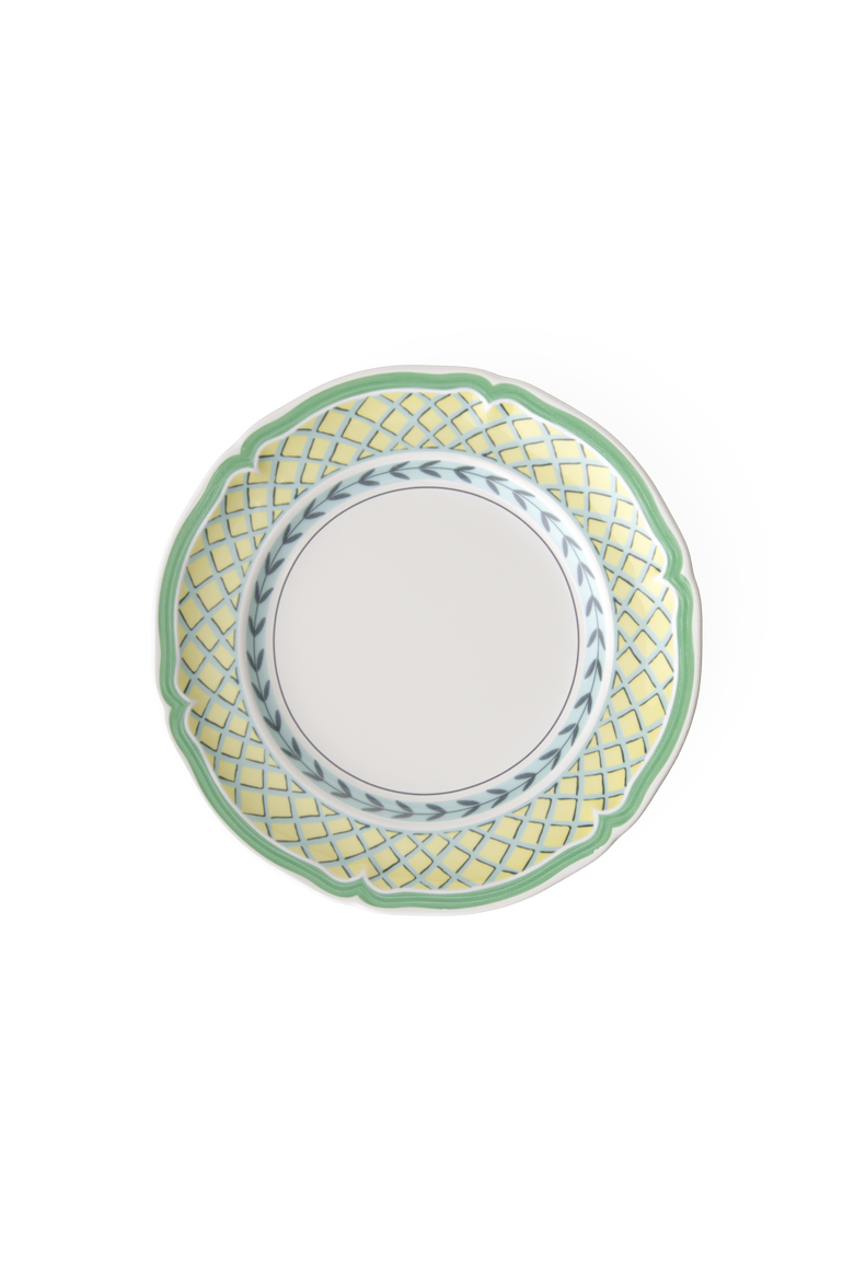 French Garden Orange Appetizer/Dessert Plate, Main, color, white