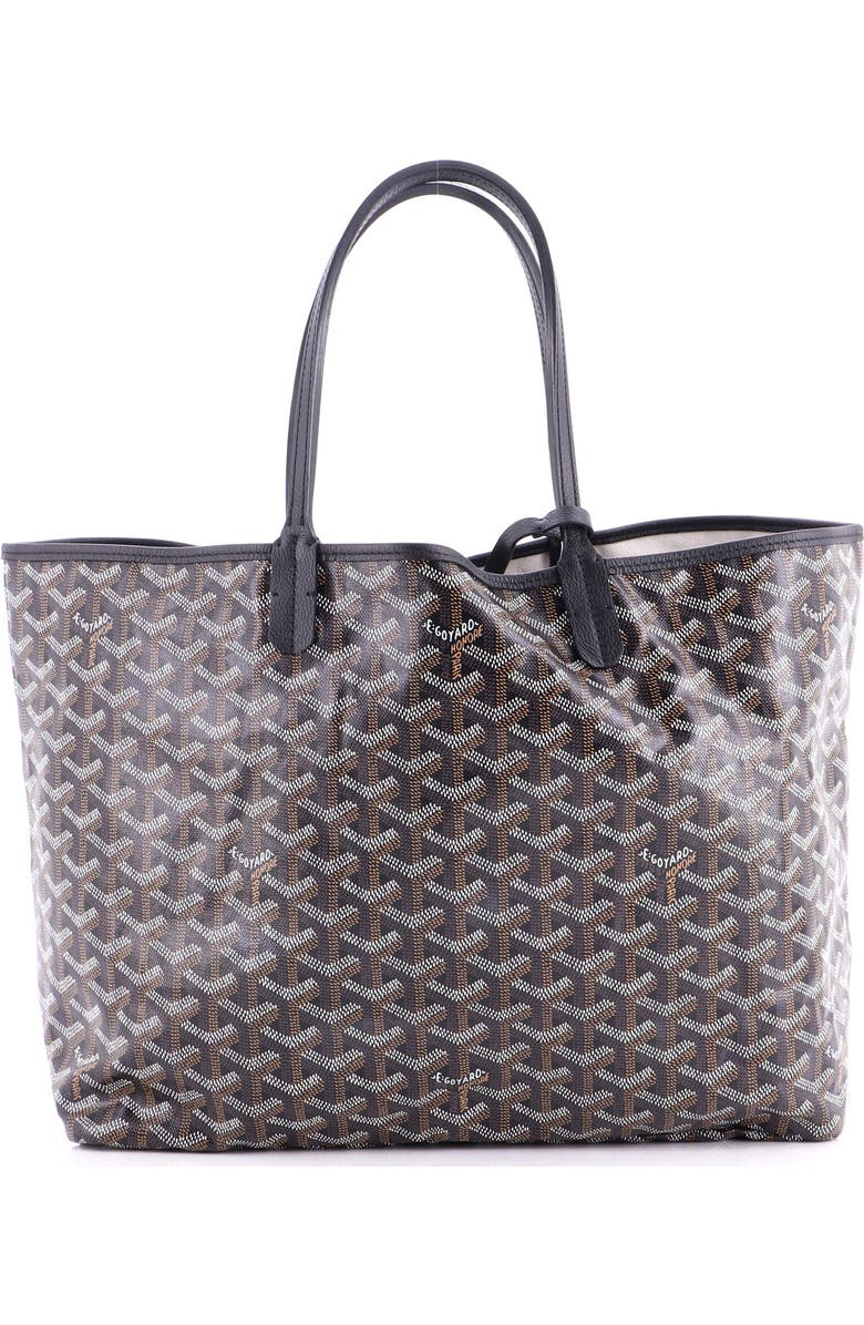 Pre-Owned Goyard Saint Louis Tote Coated Canvas PM, Main, color, Black