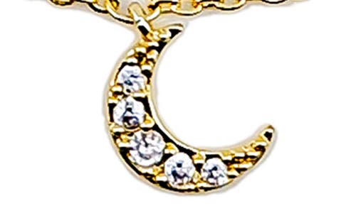 Panacea Celestial Mini Moon & Star Charm Necklace