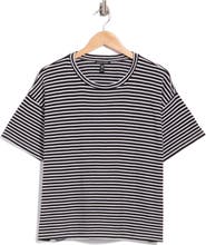Eileen Fisher Striped Boxy Organic Cotton Tee