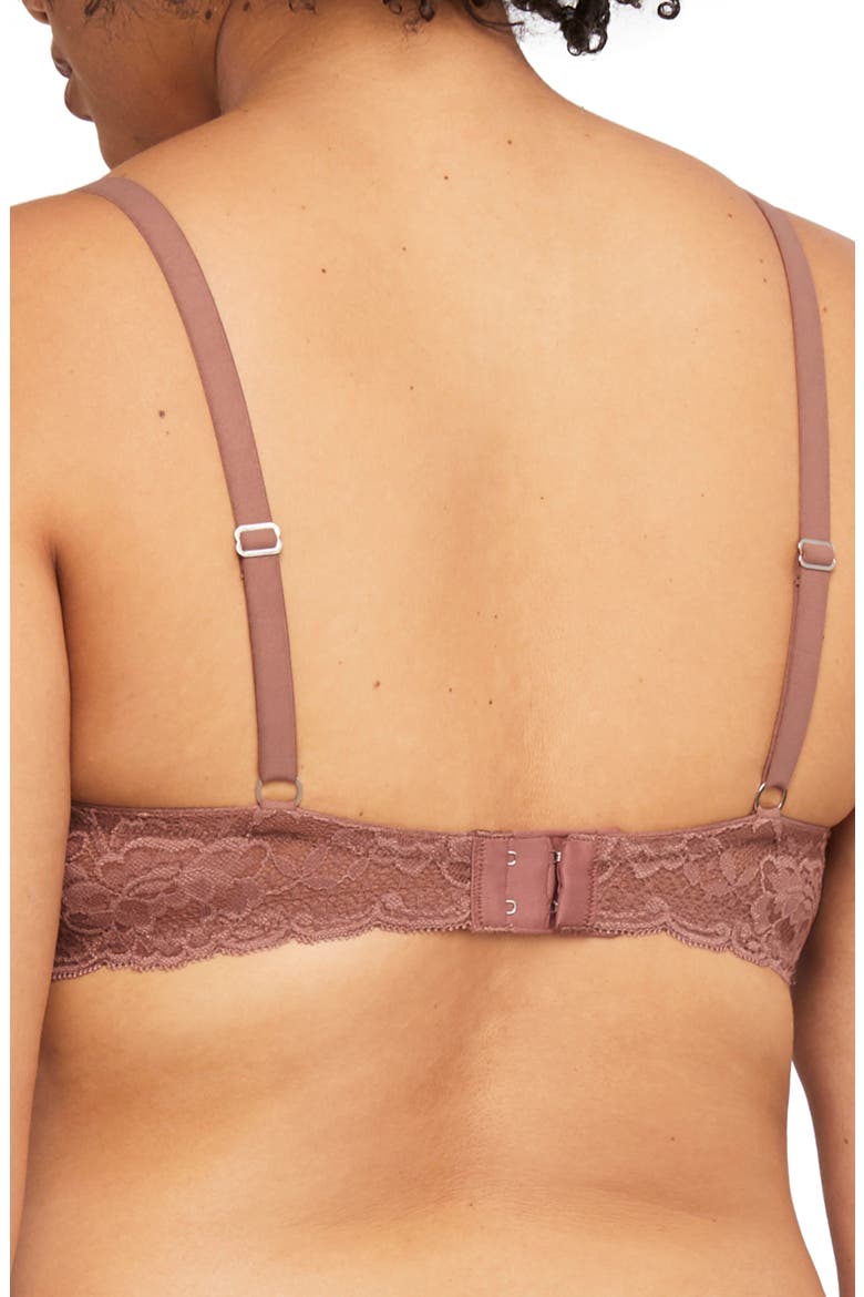 Mystique Underwire Plunge Bra, Alternate, color, PECAN