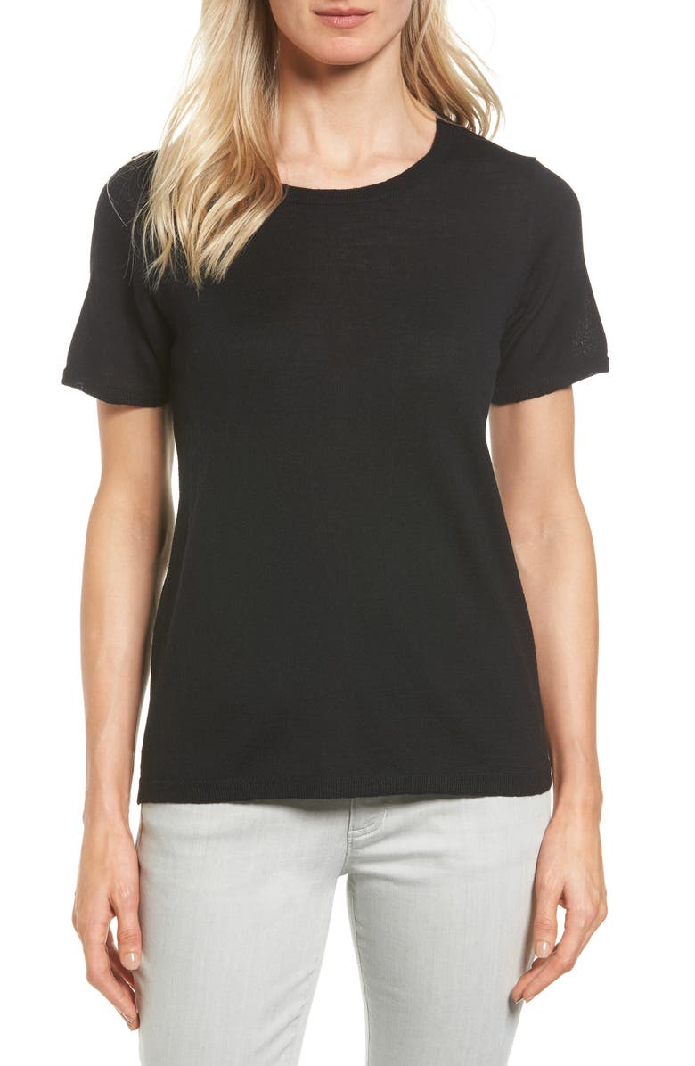 Eileen Fisher Merino Wool Tee, Main, color,