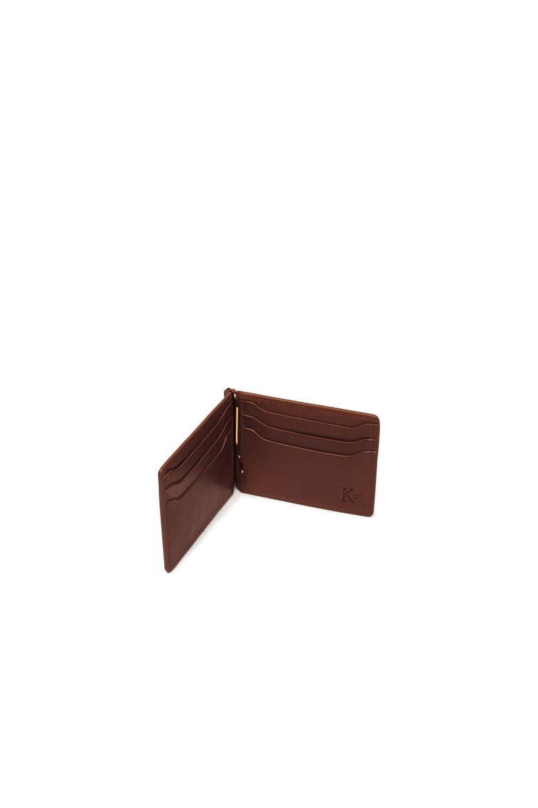 Spencer Leather Money Clip Wallet, Alternate, color, Brown