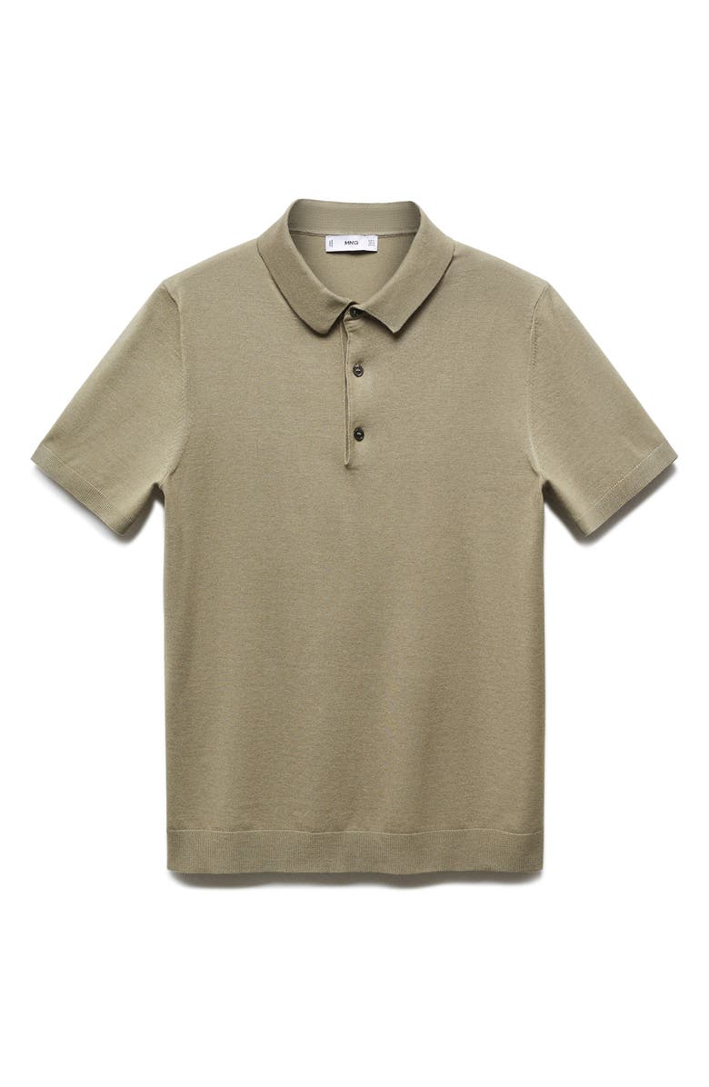 MANGO Fine Gauge Polo, Alternate, color, Olive Green